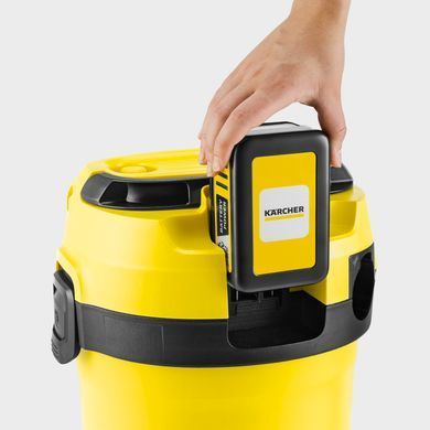 Karcher Пилосос WD 3-18 господарьский, акумуляторний, 17л, 18В, без АКБ и ЗП 1.628-550.0 фото