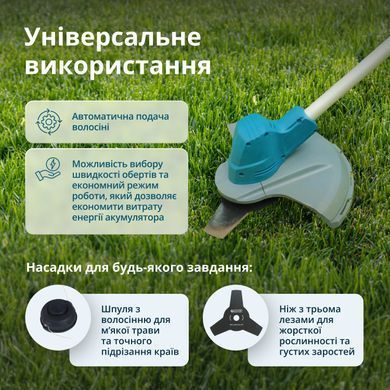 K&ouml;nner & S&ouml;hnen Набір із двох акумуляторних інструментів KS 43LM-BCT40V-SET 40В(20+20В) газонокосарка KS 43LM-40V та тример садовий KS BCT-40V акб 2х4А&middot;год ЗП 22.5кг KS43LM-BCT40V-SET фото