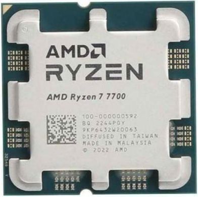 AMD ЦПУ Ryzen 7 7700 8C/16T 3.8/5.3GHz Boost 32Mb Radeon Graphics AM5 65W w/o cooler TRAY 100-000000592 фото