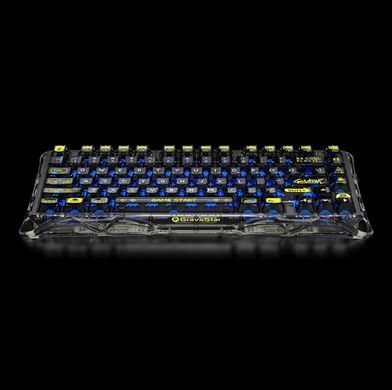 GravaStar Клавиатура механическая Mercury K1 Lite 80keys, GravaStar x BSUN Grey, BT/WL/USB, Transparent Black GS_K1_LITE_XTAL_BLK фото
