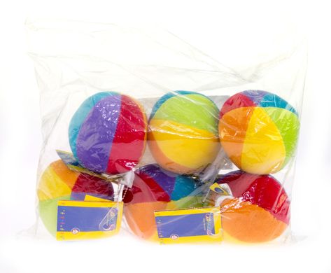 Мягкая игрушка goki Набор мячиков с погремушкой 6 шт. 65042 фото