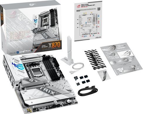 ASUS Материнcкая плата ROG STRIX X870-A GAMING WIFI sAM5 X870 4xDDR5 M.2 HDMI DP WiFi BT ATX 90MB1IF0-M0EAY0 фото