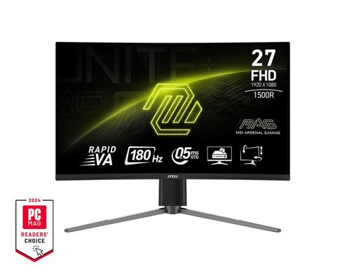 MSI Монитор 27" MAG 27C6PF 2xHDMI, DP, Audio, VA, 180Hz, 0.5ms, sRGB 93%, CURVED, AdaptiveSync, HAS 9S6-3CE14M-008 фото