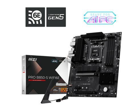MSI Материнcька плата PRO B850-S WIFI6E sAM5 B850 4xDDR5 M.2 HDMI WiFi BT ATX 911-7E80-002 фото