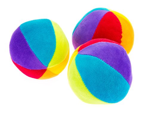 Мягкая игрушка goki Набор мячиков с погремушкой 6 шт. 65042 фото