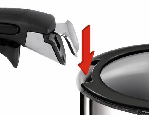 Tefal Крышка Ingenio 28см, стекло, силикон, прозрачно-черный L9846753 фото