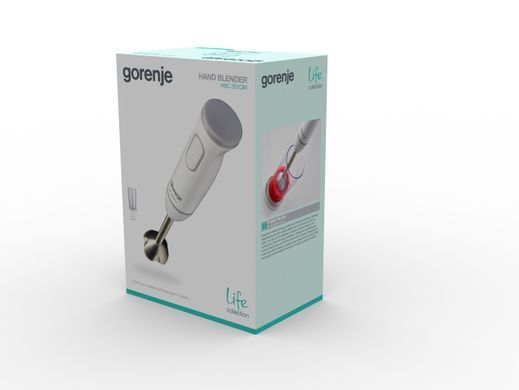Блендер Gorenje заглибний, 560Вт, 2в1, чаша-500мл, білий HBC561QW фото