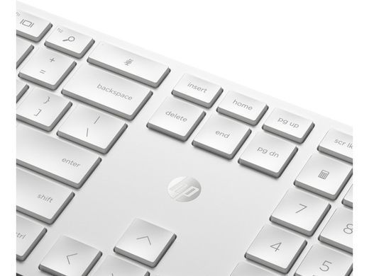 HP Комплект клавіатура та миша 650, WL, EN/UK, білий 4R016AA фото