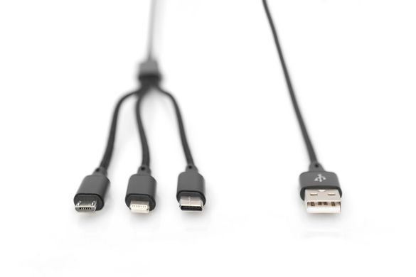 Кабель DIGITUS 3-in-1 Charger Cable AK-300160-010-S фото