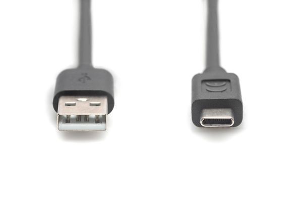 Digitus Кабель USB-A > USB-C заряджання/синхронізації, USB 2.0, M/M, 3м, чорний AK-300148-030-S фото