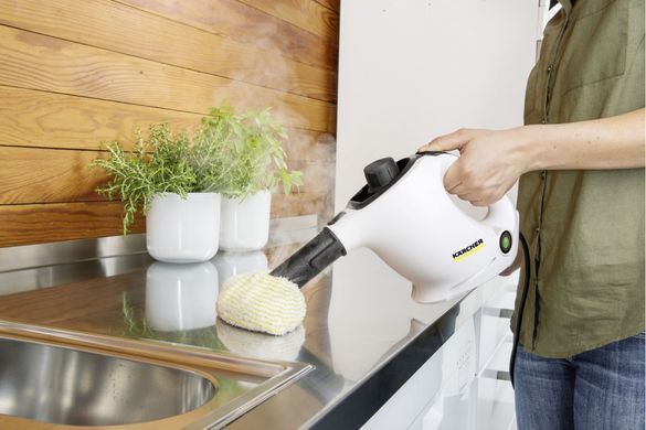 Karcher Пароочисник SC 1, 1200Вт, 200мл, 3Бар, білий 1.516-400.0 фото