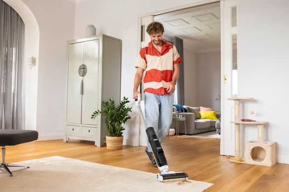 Karcher wireless VC FCV 3, 160W, dust cont -0.45L, water -0.8L, battery operation up to 30min, weihgt-3.7kg, 3in1, white 1.056-122.0 фото