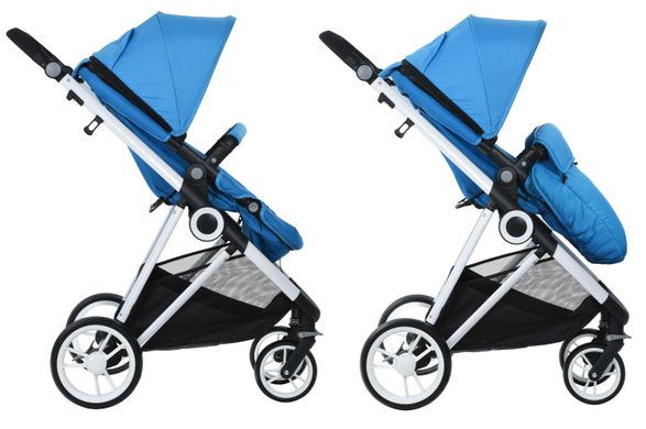 Детская коляска 2в1 Miqilong Mi baby T900 синий T900-U2BL01 фото