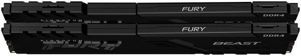 Kingston Пам'ять ПК DDR4 32GB KIT (16GBx2) 3200 FURY Beast Black KF432C16BBK2/32 фото