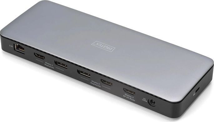 Digitus Док-станція USB-C > 3xHDMI/2xDP/4xUSB-A/USB-C/RJ45/DC/Audio DA-70918 фото