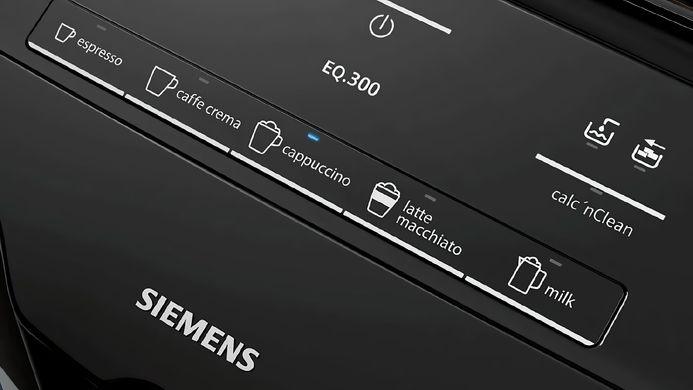 Кавомашина Siemens, 1.4л, зерно+мелена, автомат.капуч, авторецептів -5, чорний TI351209RW фото