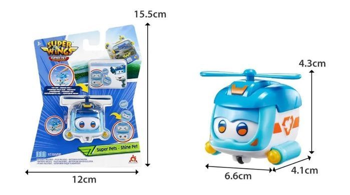 Super Wings Ігрова фігурка Super Pet Шайн улюбленець (Shine pet), світло EU770420 фото