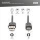 Digitus Кабель USB-A > USB-C заряджання/синхронізації, USB 2.0, M/M, 3м, чорний 3 - магазин Coolbaba Toys