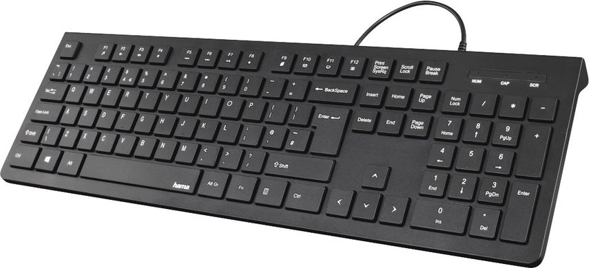 Клавіатура Hama KC-200 105key, USB-A, EN/UKR, чорний 89182681 фото