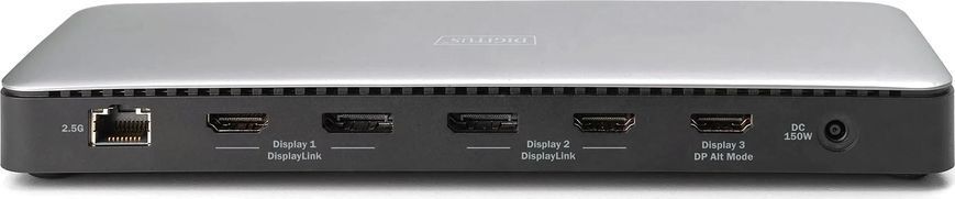 Digitus Док-станція USB-C > 3xHDMI/2xDP/4xUSB-A/USB-C/RJ45/DC/Audio DA-70918 фото