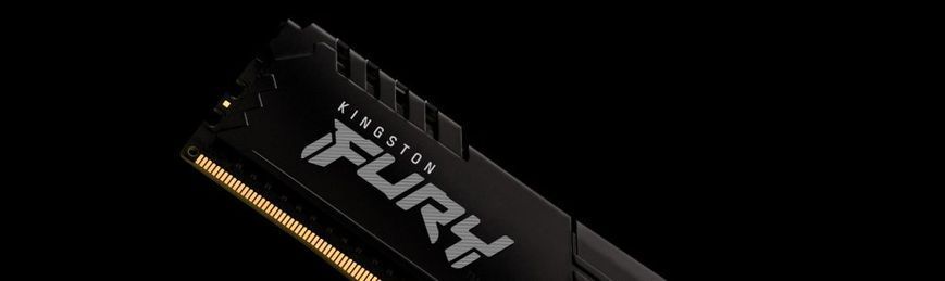 Kingston Пам'ять ПК DDR4 32GB KIT (16GBx2) 3200 FURY Beast Black KF432C16BBK2/32 фото