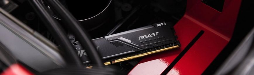 Kingston Пам'ять ПК DDR4 32GB KIT (16GBx2) 3200 FURY Beast Black KF432C16BBK2/32 фото