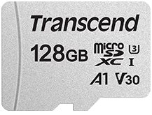 Карта памяти Transcend microSD 128GB C10 UHS-I R100/W40MB/s TS128GUSD300S фото