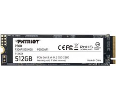 Patriot Накопичувач SSD M.2 512GB PCIe 3.0 P300 P300P512GM28 фото