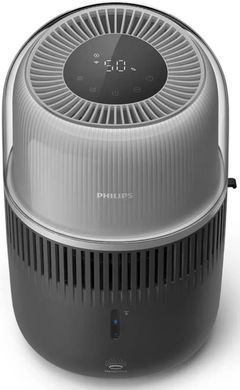 Philips Зволожувач повітря Philips традиційне зволоження Series 4000, 44м2, 4,5л, 300мл/г, сенсорне, режим сну, нічник, чорний