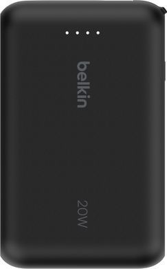 Belkin Акумулятор портативний літій-іонний Power Bank 10000мА&middot;год, 20Вт, з інтегрованим кабелем USB-C, чорний BPB021HQBK фото