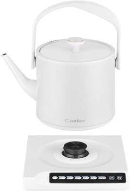 CATLER Электрочайник 0.6л, Strix, заварник, нерж. сталь, поддержка температуры, сенс. управл., белый BM500CHARLOTTA фото