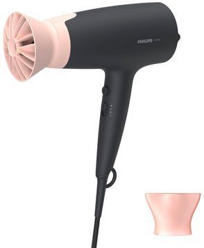 Philips Фен 3000 Series, 2100Вт, 3 режими, іонізація, хол. обдув, чорно-рожевий BHD350/10 фото