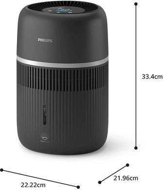 Philips Зволожувач повітря Philips традиційне зволоження Series 4000, 44м2, 4,5л, 300мл/г, сенсорне, режим сну, нічник, чорний