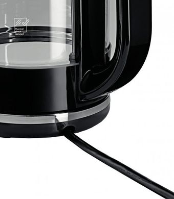 Електрочайник Bosch, 1.7л, скло, чорний TWK70B03 фото