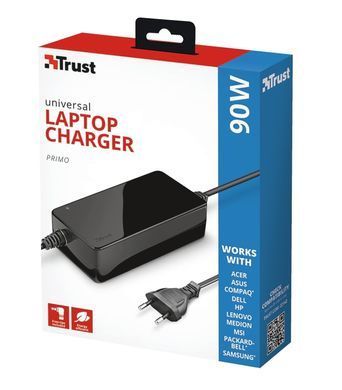 Адаптер живлення Trust Primo 90W-19V Universal Laptop BLACK 22142_TRUST фото