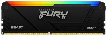 Kingston Пам'ять ПК Kingston DDR4 16GB 3200 FURY Beast RGB KF432C16BB12A/16WP фото