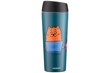 ARDESTO Термокухоль Coffee time Red Cat 450 мл, нержавіюча сталь, синій AR2645CG фото