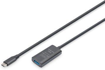 Digitus Подовжувач USB 3.2 Gen1 Active Cable 5G, C/M-A/F, 5м, чорний DA-73110 фото