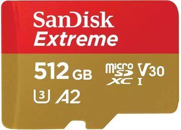 SanDisk Карта памяти microSD 512GB C10 UHS-I U3 R170/W80MB/s Extreme V30 SDSQXAV-512G-GN6MN фото