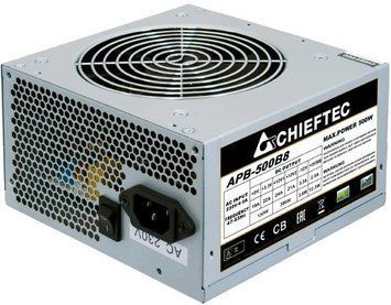 Chieftec Блок живлення Value (500W), >80%, 80+ White(230V Only), 120мм, 1xMB 24pin(20+4), 1xCPU 8pin(4+4), 2xMolex, 3xSATA, 1xPCIe 8pin(6+2), Bulk APB-500B8 фото