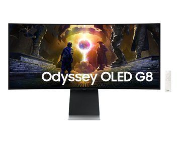 Samsung Монітор Samsung 34" Odyssey OLED G85S HDMI, DP, USB, Bluetooth, MM, OLED, 3440x1440, 0.3ms, HAS, FreeSync Premium Pro, CURVED LS34DG852SZXUA фото