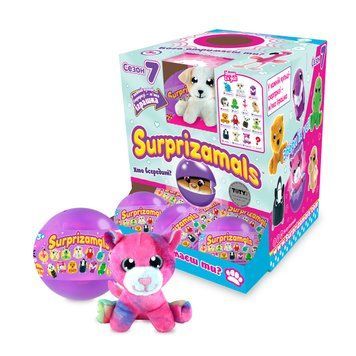 М'яка іграшка-сюрприз в кулі SURPRIZAMALS S7 (15 видів в асорт., у дисплеї з "віконцем") SUR20276 фото