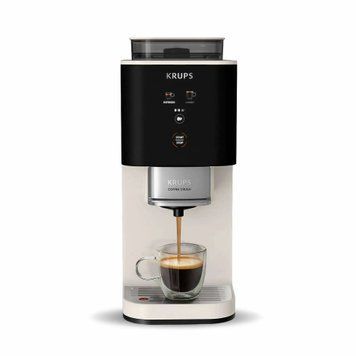 Krups Кавомашина Krups Coffee Crush, 1.8л, зерно, ОLED дисплей, авторецептів - 2, метал, чорно-бежевий SA4001E0 фото