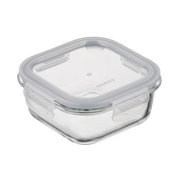 ARDESTO Food storage container Gemini 0.5l, borosilicate glass, plastic, square, transparent AR1250BSQ фото
