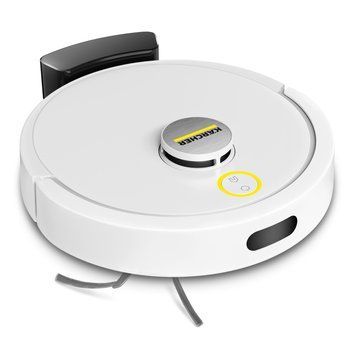 Karcher Робот-пилосос RVC 3, h=0.97см, вологе прибирання, конт пил -0.24л, вода -0.28л, автон. робота до 130хв, Bluetooth, білий 1.269-110.0 фото