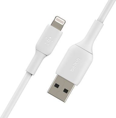 Belkin USB-A - Lightning, PVC[Кабель USB-A > Lightning зарядки/синхронизации 1м, PVC, белый] CAA001BT1MWH фото