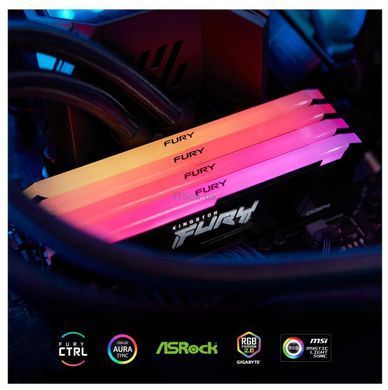 Kingston Пам'ять ПК Kingston DDR4 16GB 3200 FURY Beast RGB KF432C16BB12A/16WP фото