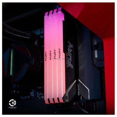 Kingston Пам'ять ПК Kingston DDR4 16GB 3200 FURY Beast RGB KF432C16BB12A/16WP фото