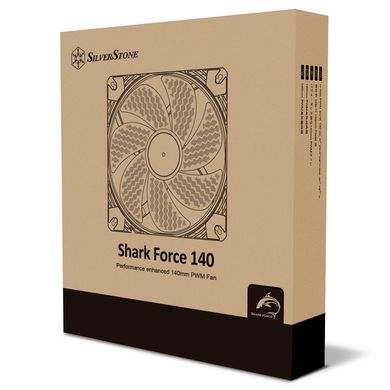 Корпусный вентилятор SilverStone Shark Force SF140B, 140mm, 2200rpm, 4pin PWM, 38.3dBa SST-SF140B фото
