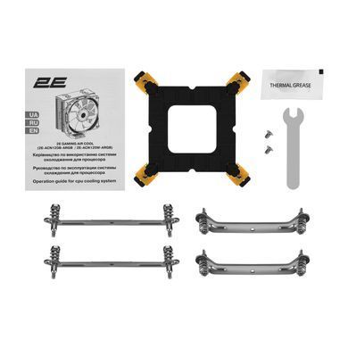 2E Gaming Процессорный кулер Air Cool ACN120B-ARGB, LGA1851, 1700, 1200, 115x, 1366, AM5, AM4, AM3, AM3+, 4pin PWM, 3pin +5VARGB, TDP 180W 2E-ACN120B-ARGB фото